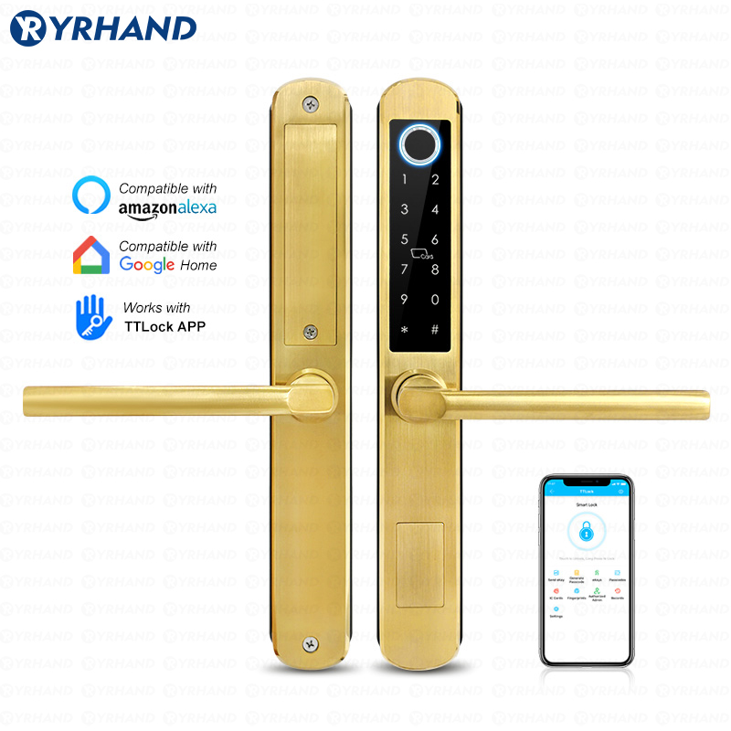 Letter Opener Brass - IP66 Złoty inteligentny zamek przesuwny ze